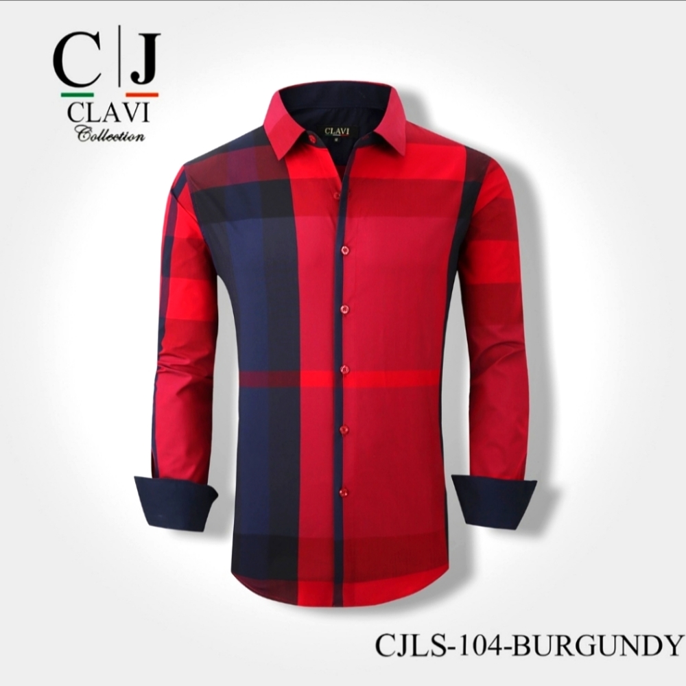 104 burgundy shirt long-sleeved